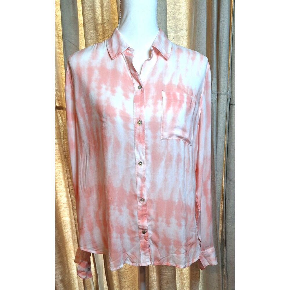 Rails Josephine Tailored Tie Dye Womens Button Down Blouse Size Small